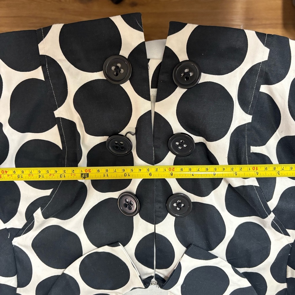 Signature by Robbie Bee black and white polka dot cropped blazer jacket - Picture 5 of 8